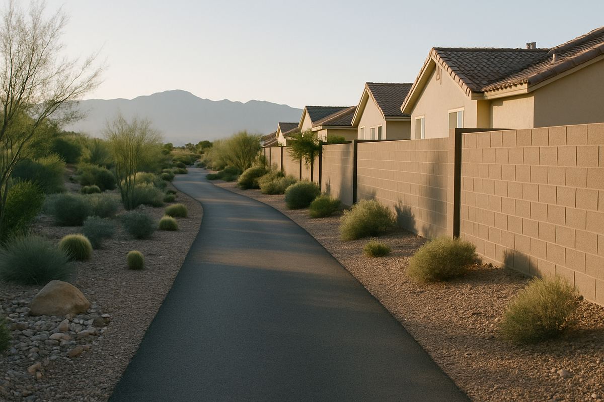 Community trail past homes in Summerlin